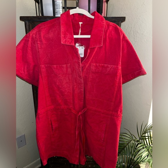 Free People Pants - We the free Marci shortall in red